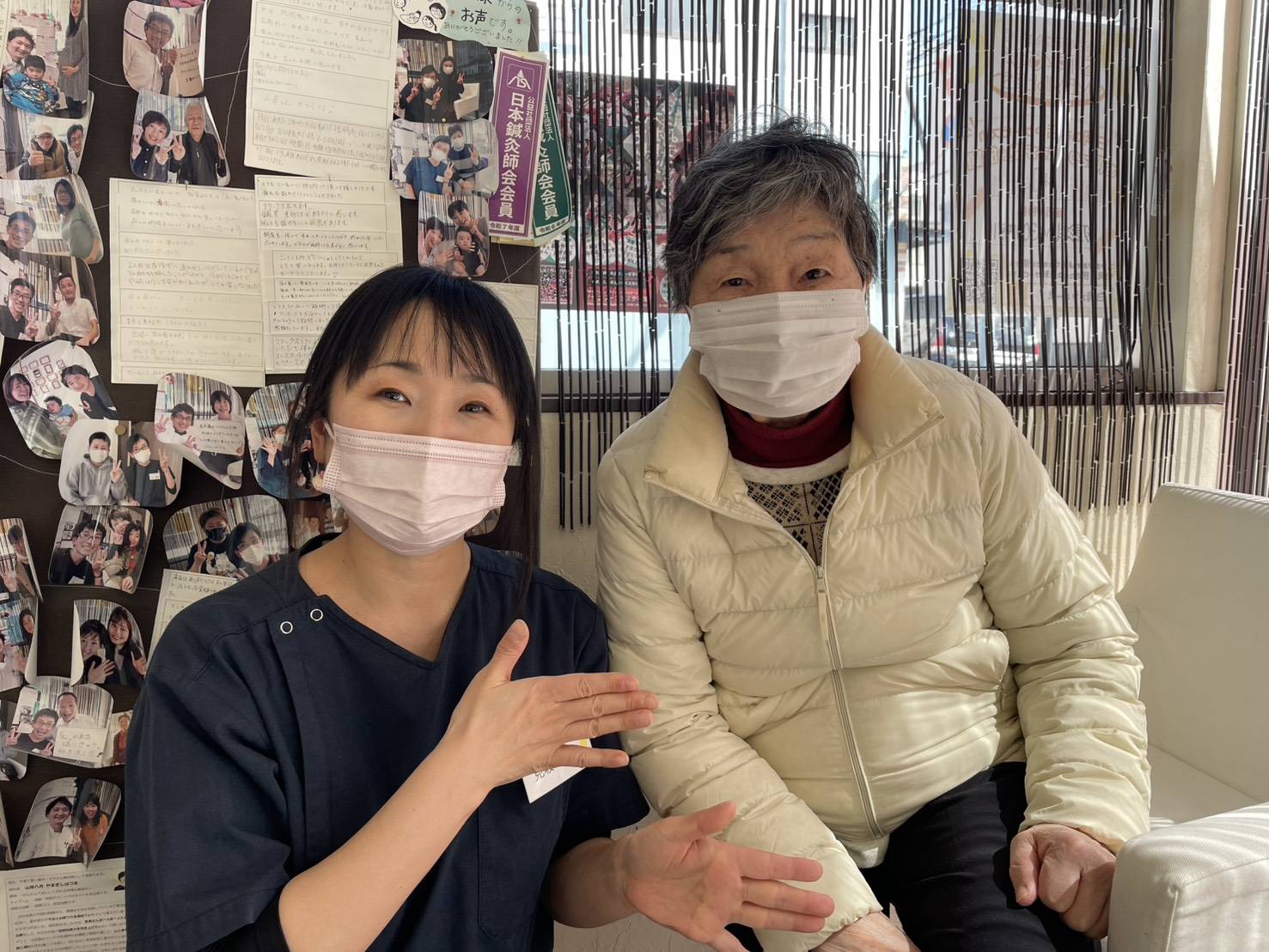 膝・股関節の治療でご来院されている７０代女性の方に推薦文を頂きました☆